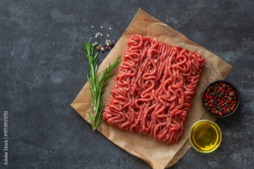 Raw beef minced meat