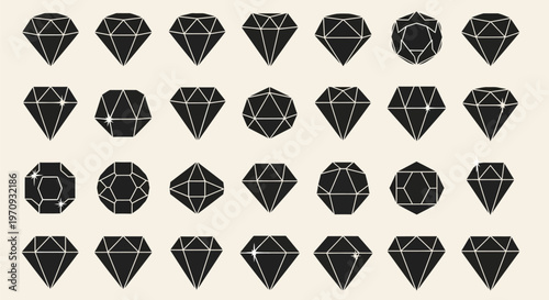 Black diamond shapes and designs.