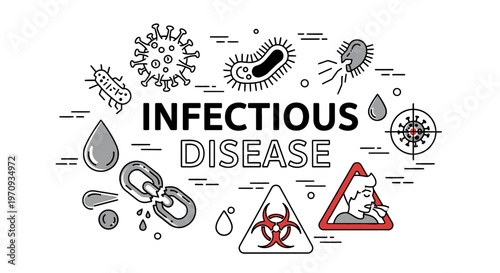 Infectious Disease Prevention and Awareness Concept Illustration.