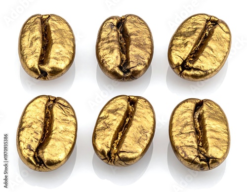 Golden Coffee Beans - A Close-Up of Roasted Perfection.