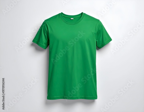Fresh Green T Shirt Mockup Clean Fashion Apparel Template