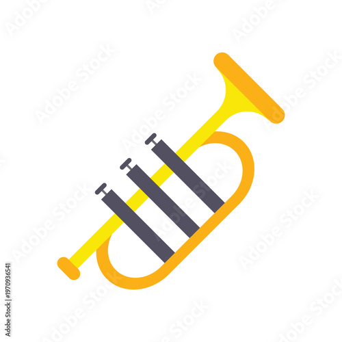 Trumpet vector illustration on a white background