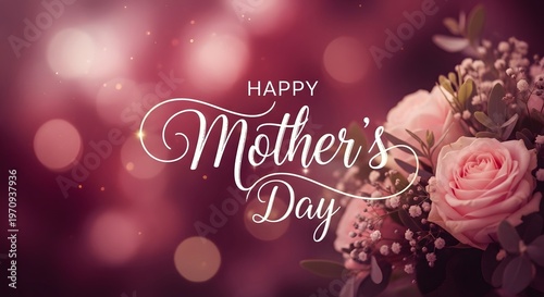Happy mother's day beautiful floral background for celebrating moms and showing appreciation