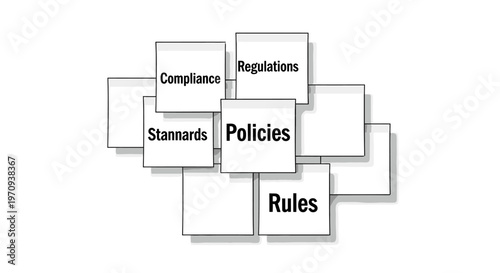 Business Compliance and Corporate Policies Concept Illustration