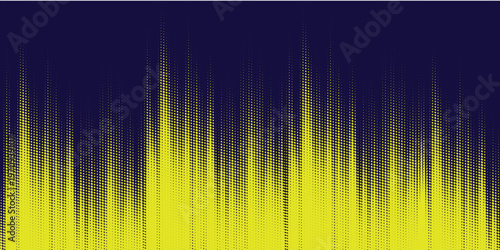 Yellow halftone on blue background. Vector dotted sparkles or halftone shine pattern texture Pop Art Style Modern Background.