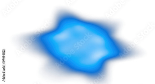 A neon blue diffusion glows with a soft blur on a dark background.