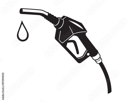 Fuel pump nozzle vector set,  fuel and oil station silhouette illustration.  gas pump nozzle silhouette vector.  Fuel pump nozzle  line act vector 