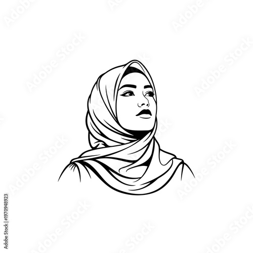 Woman wearing a hijab headscarf.