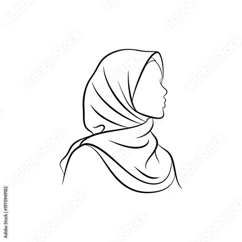 Woman wearing a hijab headscarf.