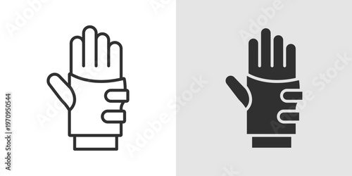 Wrist Support Icon representing protection, stability, and injury prevention for the wrist, commonly used in sports, fitness, medical care, and rehabilitation.