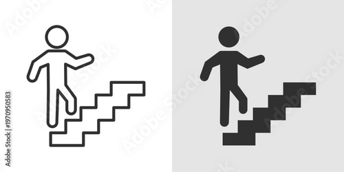 Step Goal Icon representing daily step targets, fitness tracking, walking goals, physical activity monitoring, and a healthy lifestyle focused on movement and progress.