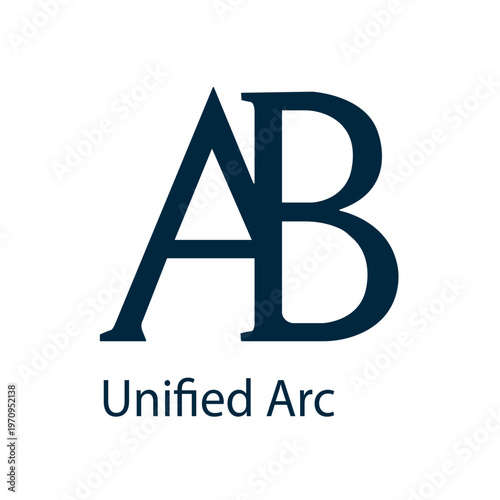 Unified Arc Monogram Logo Design – Abstract Minimal Corporate Lettermark Vector
