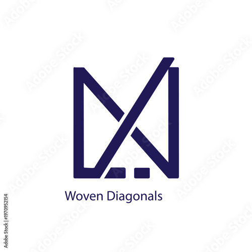 Woven Diagonals Logo Design – Abstract Geometric Pattern Modern Vector