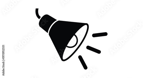 Vector graphic illustration of a spotlight shining brightly in the dark