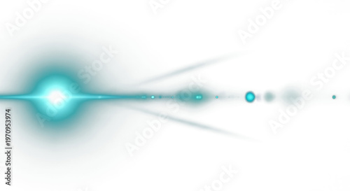 A hazy teal light leak diffuses across a dark matte background.