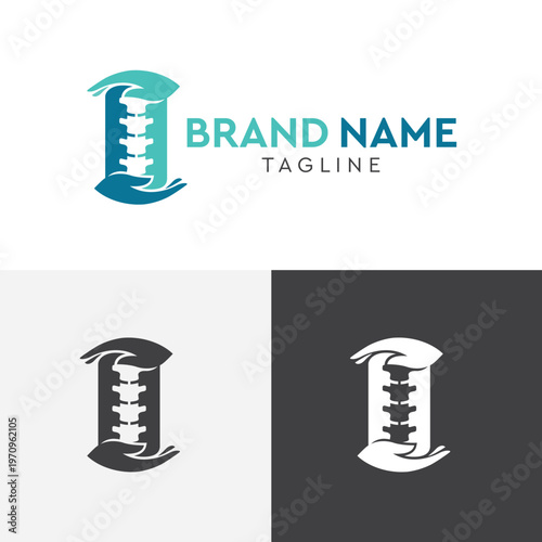 chiropractic spine care medical logo