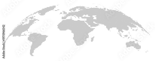 Minimalist grayscale world map vector illustration 