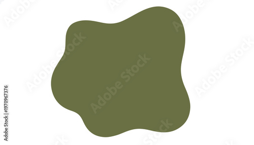 Green blob shape on a for design elements
