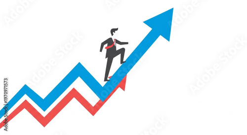 businessman with graph