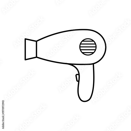 Hair dryer icon isolate on transparent background.