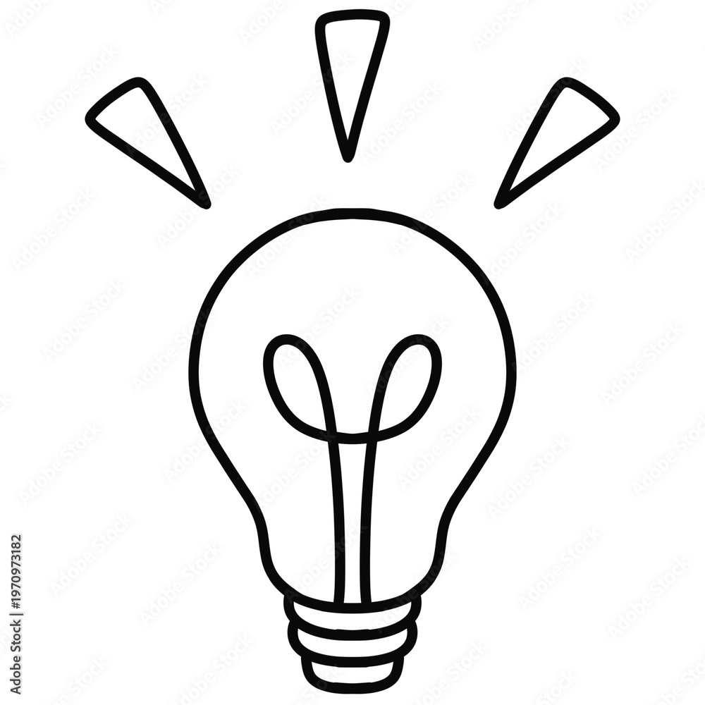 custom made wallpaper toronto digitaloutline illustration of an ideal light bulb 