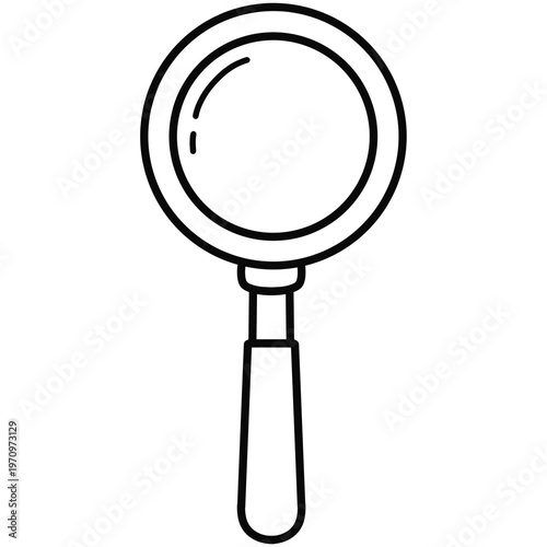 Wallpaper Mural outline illustration of a magnifying glass  Torontodigital.ca