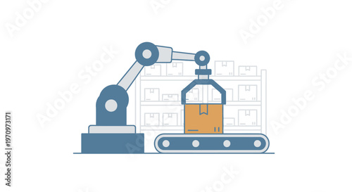 Industrial robotic arm machine technology.