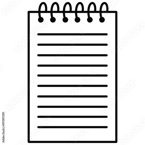 Wallpaper Mural outline illustration of a notebook  Torontodigital.ca