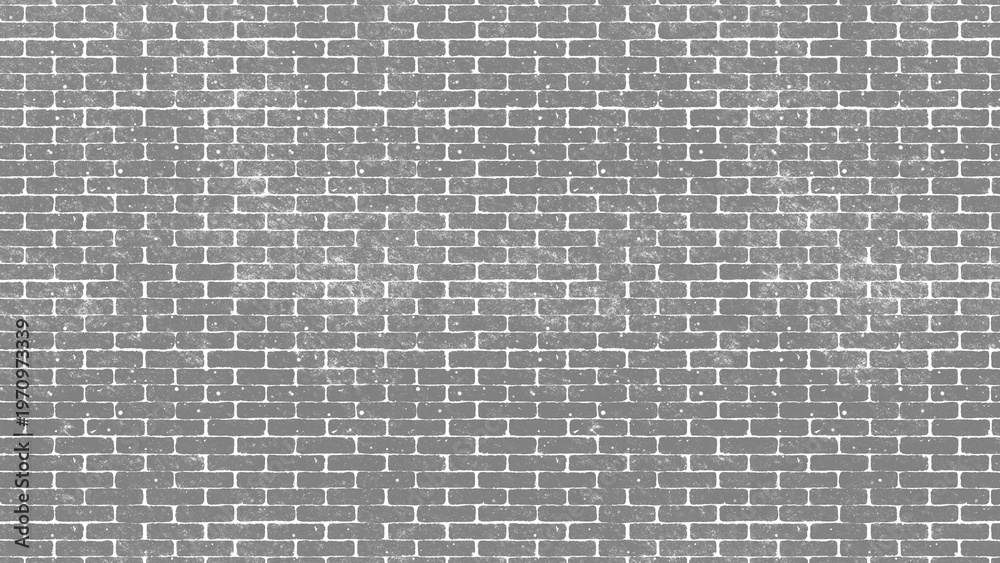 Fototapeta premium Seamless gray brick wall texture background showing aged building material design