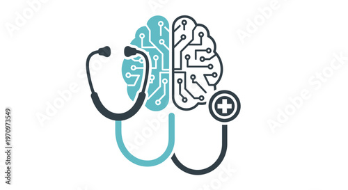 Medical Brain Health Concept Illustration.