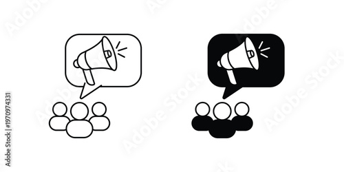 Advocacy set icon with white background vector stock illustration