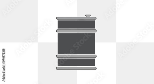 Industrial oil drum storage container.