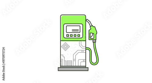 Gas Pump Fuel Dispenser Station.