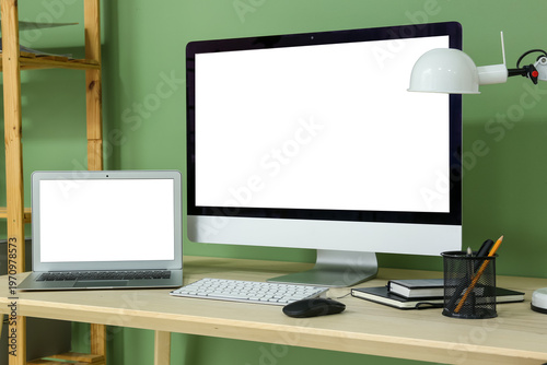 Programmer's workplace with...