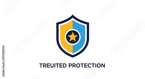 Shield logo with star symbol.