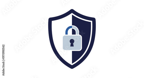 Shield with a locked padlock icon.