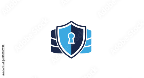 Shield with keyhole security symbol icon.