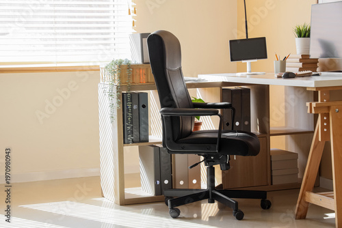 Comfortable black chair in ...