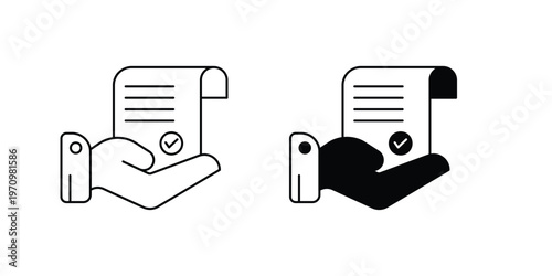 Accountability set icon with white background vector stock illustration