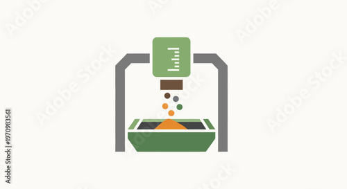 Industrial Machine Processing Colorful Material.