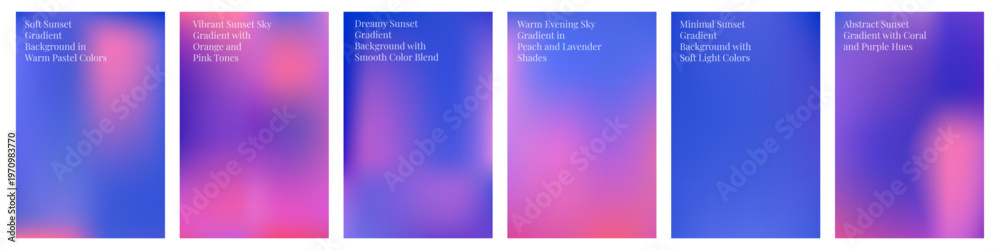 Fototapeta premium Soft gradient background with pastel blue and violet hues creating an abstract spring sky effect perfect for modern design projects and posters.