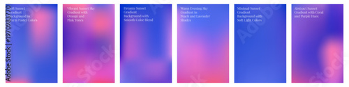 Soft gradient background with pastel blue and violet hues creating an abstract spring sky effect perfect for modern design projects and posters.