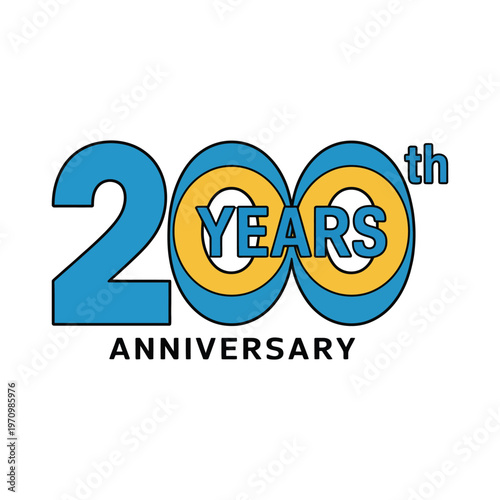 A logo celebrating a company's 200th anniversary milestone