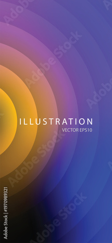 Radiant Layers of Color: A mesmerizing design of concentric circles, bathed in gradients of warm and cool hues, draws the eye into a vortex of creativity and modern appeal. 