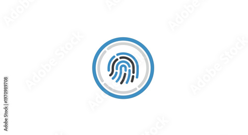 Fingerprint Icon Identification Security Symbol.