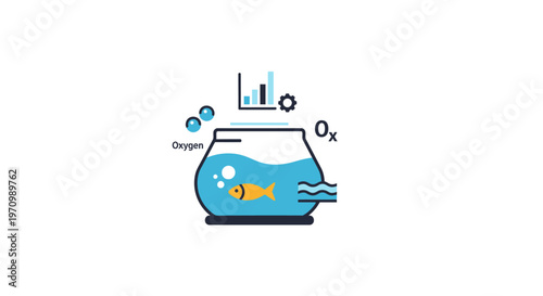 Fish in a blue aquarium tank.