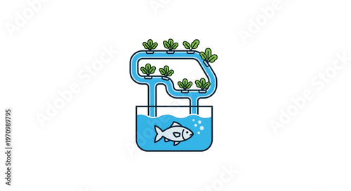 Fish in aquarium with plants.