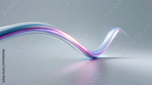 Abstract fluid wave with vibrant colors creating a sense of motion and energy against a smooth gradient background for digital design projects