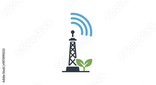 Cellular Tower With Signal Emitting.