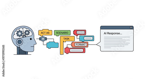 Chatbot AI Response Window Display.